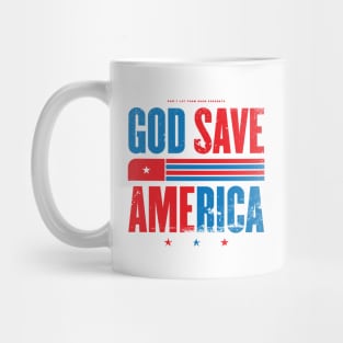 God Save America Red and Blue Mug